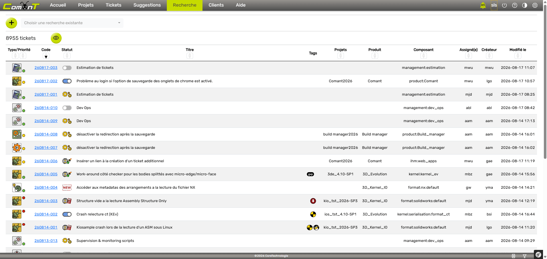 Comant research page