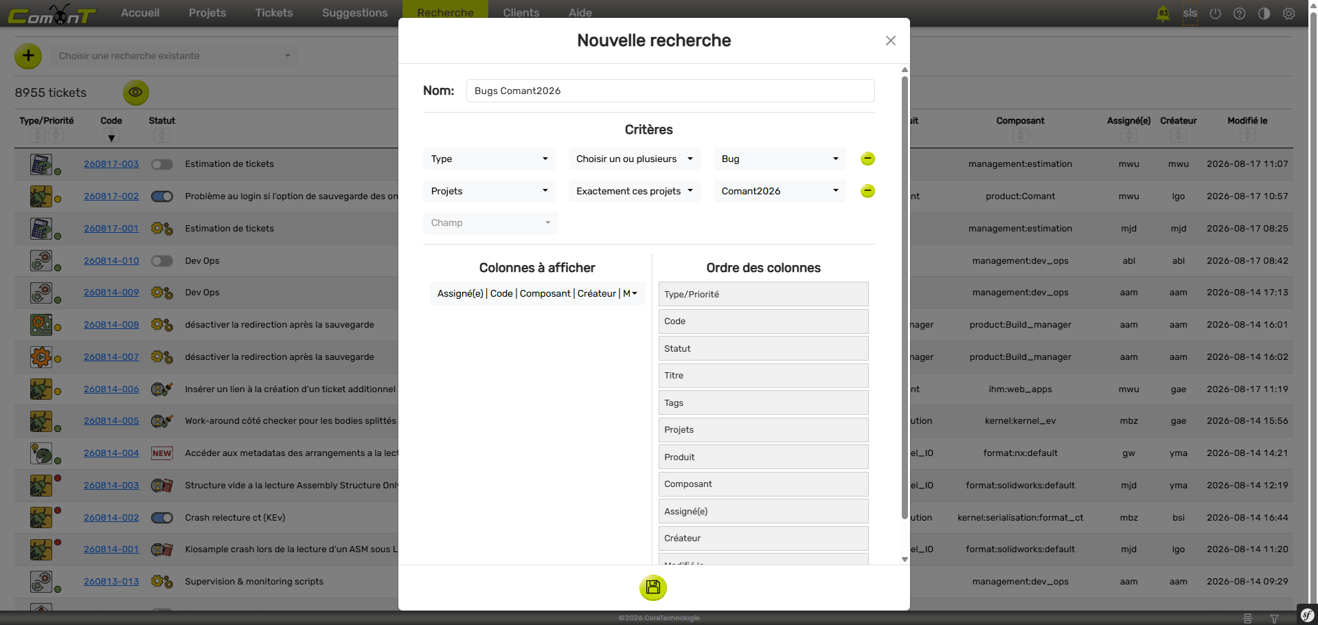 Comant create research page
